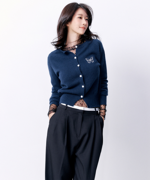 NICK&NICOLE(ニックアンドニコール)の「DOUBLE WAISTBAND SLACKS_BLACK(スラックス・レディース・その他・LARGE/SMALL/MEDIUM)」の2枚目の写真
