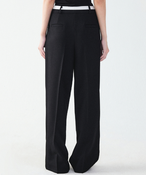 NICK&NICOLE(ニックアンドニコール)の「DOUBLE WAISTBAND SLACKS_BLACK(スラックス・レディース・その他・LARGE/SMALL/MEDIUM)」の6枚目の写真