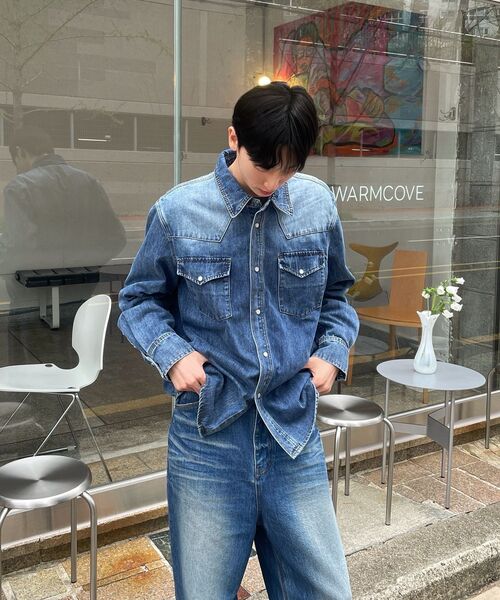 DNSR（ディーエヌエスアール）の「ウェスタンデニムシャツインディゴ（シャツ/ブラウス・メンズ・その他・MEDIUM/LARGE/X-LARGE）」の13枚目の写真