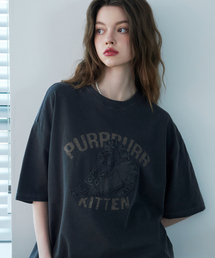CPGN STUDIO（コンパーニョ）の「Kitten Patch Pigment Short Sleeve T-Shirt Smoke Black（Tシャツ/カットソー）」
