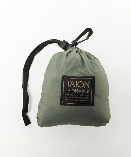 TAION(タイオン)の「<TAION>ミリタリー S エコバッグ(エコバッグ/サブバッグ・メンズ・ケリーグリーン/ブラック・FREE)」の4枚目の写真