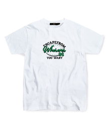 ESCAPEFROM（エスケープフロム）の「Green Electronic Logo T-Shirt White（Tシャツ/カットソー）」