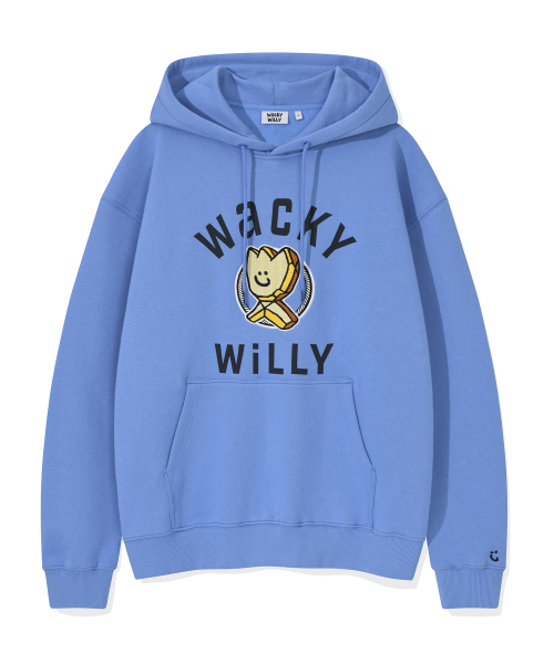 Wacky WiLLy(ワッキーウィリー)の「ワンポイントグラフィックフードブルー(パーカー・レディース・その他・SMALL/MEDIUM/LARGE/X-LARGE)」の1枚目の写真