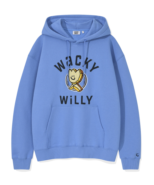 Wacky WiLLy(ワッキーウィリー)の「ワンポイントグラフィックフードブルー(パーカー・レディース・その他・SMALL/MEDIUM/LARGE/X-LARGE)」の2枚目の写真