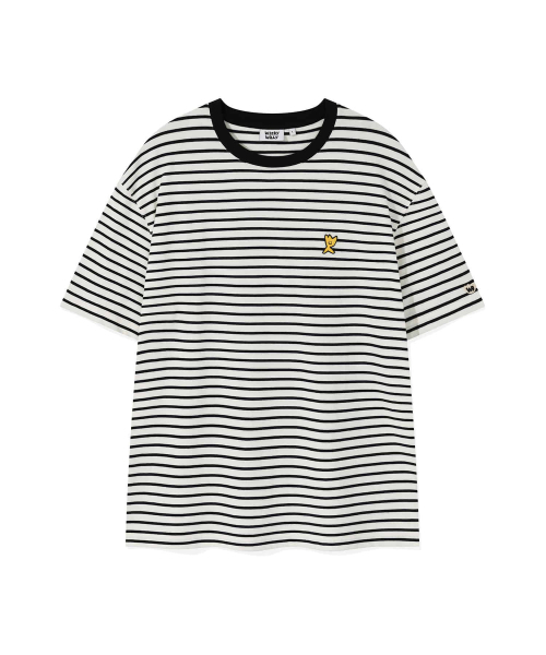 Wacky WiLLy（ワッキーウィリー）の「キキワッペンストライプ半袖Tシャツブラック（Tシャツ/カットソー・レディース・その他・LARGE/X-LARGE/XX-LARGE/SMALL/MEDIUM/X-SMALL）」の2枚目の写真