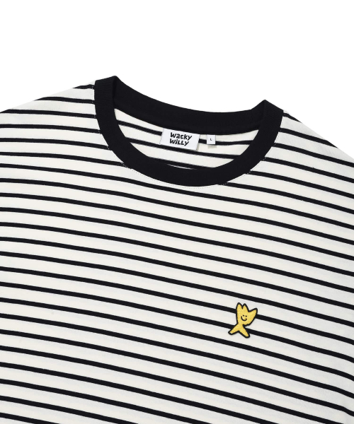 Wacky WiLLy（ワッキーウィリー）の「キキワッペンストライプ半袖Tシャツブラック（Tシャツ/カットソー・レディース・その他・LARGE/X-LARGE/XX-LARGE/SMALL/MEDIUM/X-SMALL）」の4枚目の写真