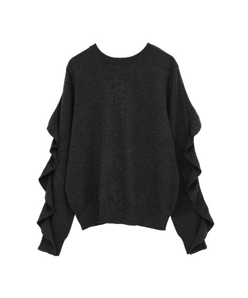 CLANE(クラネ)の「W FACE SHOULDER FRILL KNIT CARDIGAN(カーディガン/ボレロ・レディース・グレー/ベージュ・1/2)」の15枚目の写真