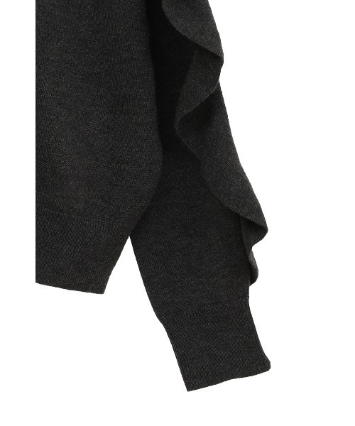 CLANE(クラネ)の「W FACE SHOULDER FRILL KNIT CARDIGAN(カーディガン/ボレロ・レディース・グレー/ベージュ・1/2)」の17枚目の写真