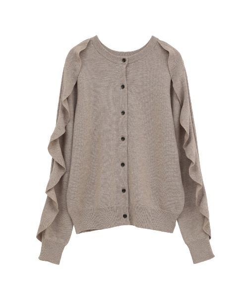 CLANE(クラネ)の「W FACE SHOULDER FRILL KNIT CARDIGAN(カーディガン/ボレロ・レディース・グレー/ベージュ・1/2)」の21枚目の写真