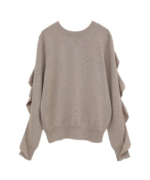 CLANE(クラネ)の「W FACE SHOULDER FRILL KNIT CARDIGAN(カーディガン/ボレロ・レディース・グレー/ベージュ・1/2)」の22枚目の写真