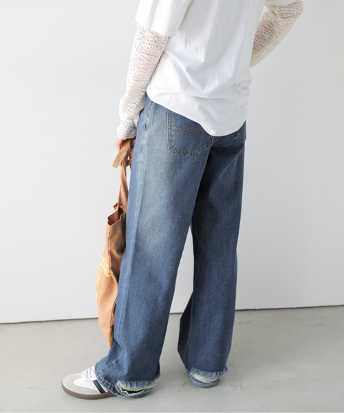 SUGAR BISKET（シュガービスケット）の「ヴィンテージライク ルーズ デニムパンツ（デニムパンツ・レディース・グレー/ブルー/ライトブルー・M/L）」の21枚目の写真