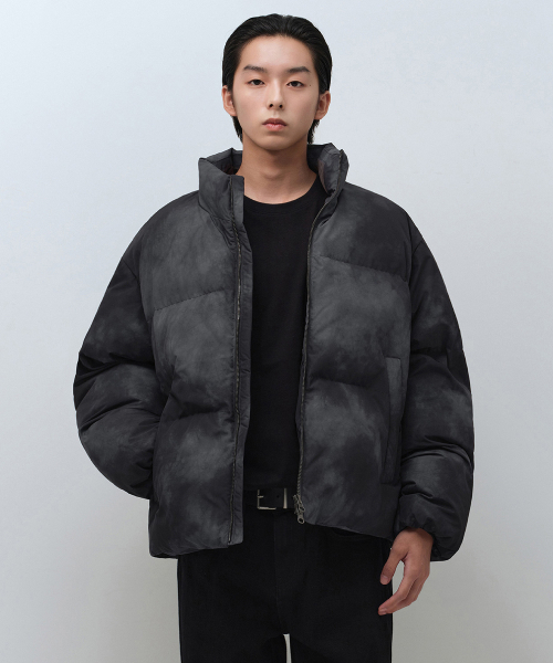 クラウディプファーショートダウンジャケット [ダークグレー]（ダウン