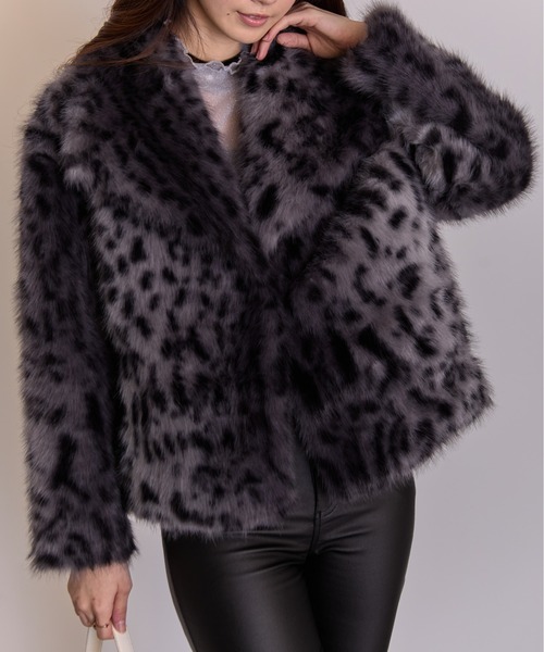 ヒョウ柄ファーコート ショート丈 2025年新作】ヒョウ柄 フェイクファー コートの商品ページ｜卸・仕入れ