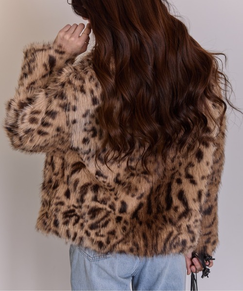 セール】ヒョウ柄 フェイクファー コート（その他アウター）｜pumpkin