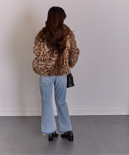 セール】ヒョウ柄 フェイクファー コート（その他アウター）｜pumpkin