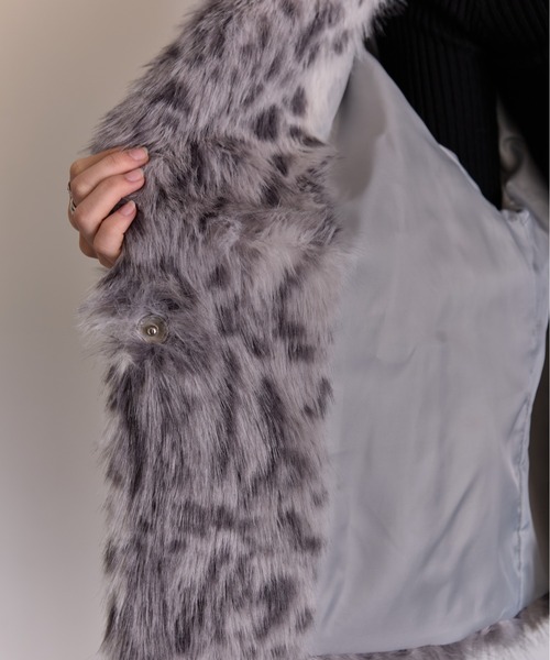 セール】ヒョウ柄 フェイクファー コート（その他アウター）｜pumpkin