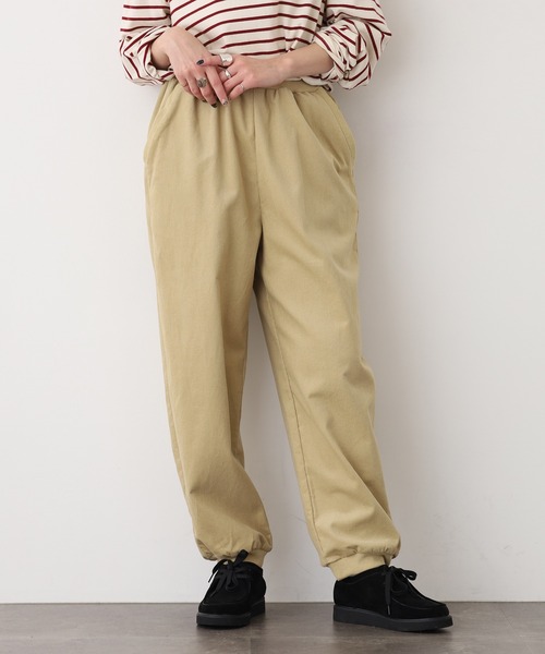 ubasoku(ウバソク)の「ubasoku コーディロイ無地 リブ付きリタックスパンツ(その他パンツ・レディース・グレー/ベージュ/ホワイト・FREE)」の10枚目の写真