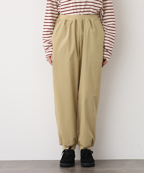 ubasoku(ウバソク)の「ubasoku コーディロイ無地 リブ付きリタックスパンツ(その他パンツ・レディース・グレー/ベージュ/ホワイト・FREE)」の12枚目の写真