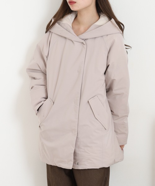 EGLANTINE(エグランティーヌ)の「EGLANTINE ダウンコート(ダウンジャケット/コート・レディース・グレイッシュベージュ/ブラック/モカ・40)」の3枚目の写真