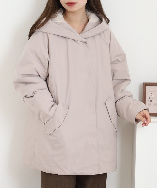EGLANTINE(エグランティーヌ)の「EGLANTINE ダウンコート(ダウンジャケット/コート・レディース・グレイッシュベージュ/ブラック/モカ・40)」の17枚目の写真