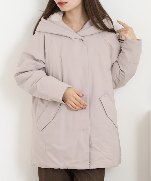 EGLANTINE(エグランティーヌ)の「EGLANTINE ダウンコート(ダウンジャケット/コート・レディース・グレイッシュベージュ/ブラック/モカ・40)」の18枚目の写真