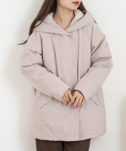 EGLANTINE(エグランティーヌ)の「EGLANTINE ダウンコート(ダウンジャケット/コート・レディース・グレイッシュベージュ/ブラック/モカ・40)」の19枚目の写真