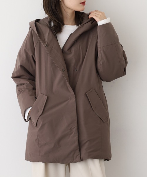 EGLANTINE(エグランティーヌ)の「EGLANTINE ダウンコート(ダウンジャケット/コート・レディース・グレイッシュベージュ/ブラック/モカ・40)」の5枚目の写真