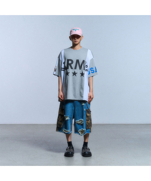 SCHISM INDUCING(スキズムインデューシング)の「FAKE REWORKED T SHIRT_GREY(Tシャツ/カットソー・レディース・その他・LARGE/MEDIUM/SMALL)」の10枚目の写真