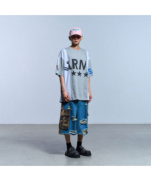 SCHISM INDUCING(スキズムインデューシング)の「FAKE REWORKED T SHIRT_GREY(Tシャツ/カットソー・レディース・その他・LARGE/MEDIUM/SMALL)」の3枚目の写真