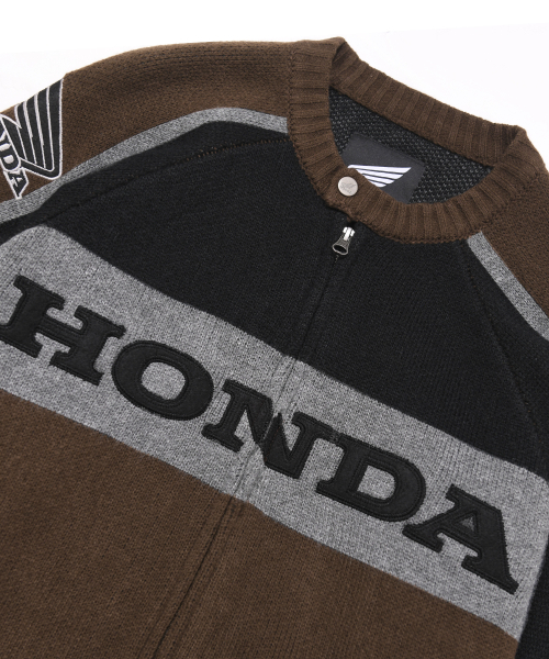 PHYPS MOTORCYCLE（フィップスモーターサイクル）の「Big Logo Knit Zip-up Brown（ニット/セーター・レディース・その他・SMALL/MEDIUM/LARGE/X-LARGE）」の3枚目の写真