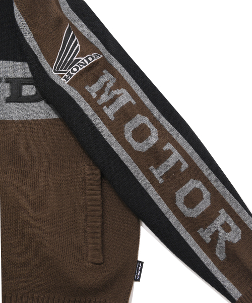 PHYPS MOTORCYCLE（フィップスモーターサイクル）の「Big Logo Knit Zip-up Brown（ニット/セーター・レディース・その他・SMALL/MEDIUM/LARGE/X-LARGE）」の4枚目の写真
