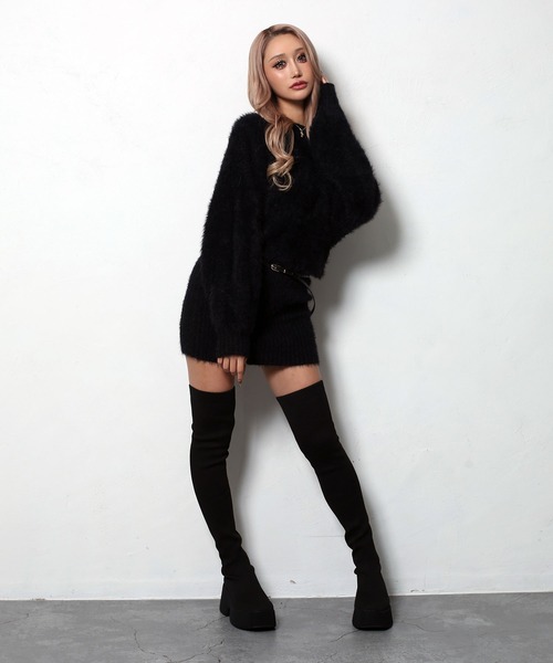 BLACKQUEEN（ブラッククイーン）の「【BLACKQUEEN】シャギーワンピース（ワンピース・メンズ・ベージュ/ブラック/ミックスグレー・M）」の12枚目の写真