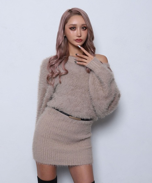 BLACKQUEEN（ブラッククイーン）の「【BLACKQUEEN】シャギーワンピース（ワンピース・メンズ・ベージュ/ブラック/ミックスグレー・M）」の15枚目の写真