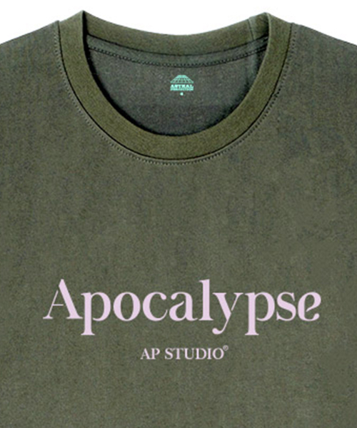 ASTRAL PROJECTION（アストラルプロジェクション）の「[オーバーサイズ]アポカリプス13番手綿ラウンドネック半袖Tシャツ_カーキ（Tシャツ/カットソー・メンズ・その他・LARGE/MEDIUM/X-LARGE/XX-LARGE）」の3枚目の写真