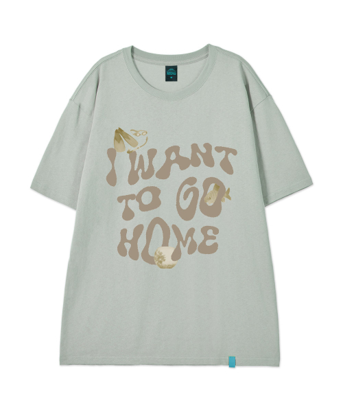 ASTRAL PROJECTION（アストラルプロジェクション）の「[アイワンツーゴホーム]コットンルーズフィット半袖Tシャツ_ダスティミント（Tシャツ/カットソー・メンズ・その他・LARGE/MEDIUM/X-LARGE/XX-LARGE）」の2枚目の写真