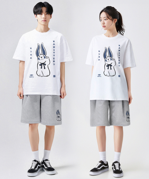 GRANFINNY(グランフィニ)の「ラビットオーバーサイズ半袖Tシャツ-ホワイト(Tシャツ/カットソー・レディース・ホワイト・X-LARGE/LARGE/MEDIUM)」の3枚目の写真