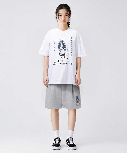 GRANFINNY(グランフィニ)の「ラビットオーバーサイズ半袖Tシャツ-ホワイト(Tシャツ/カットソー・レディース・ホワイト・X-LARGE/LARGE/MEDIUM)」の5枚目の写真