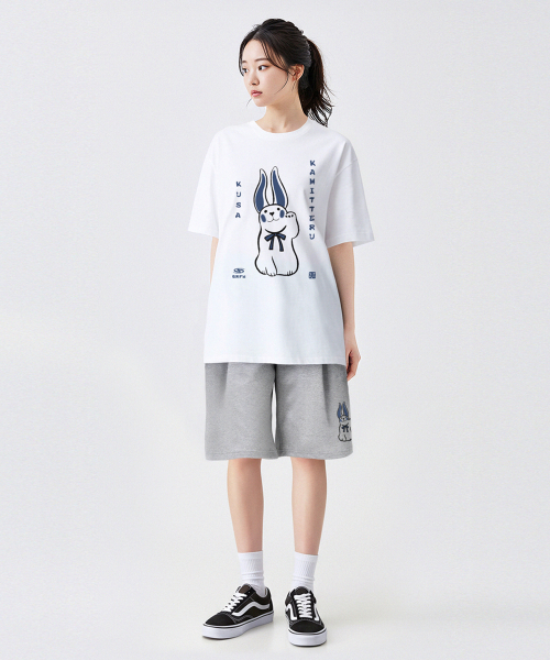 GRANFINNY(グランフィニ)の「ラビットオーバーサイズ半袖Tシャツ-ホワイト(Tシャツ/カットソー・レディース・ホワイト・X-LARGE/LARGE/MEDIUM)」の6枚目の写真