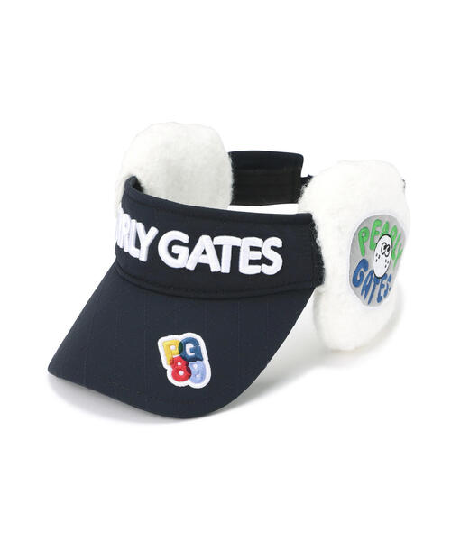PEARLY GATES(パーリーゲイツ)の「【PEARLY GATES】キルティング2WAY VISOR(サンバイザー・レディース・ベージュ/ネイビー・FREE)」の6枚目の写真