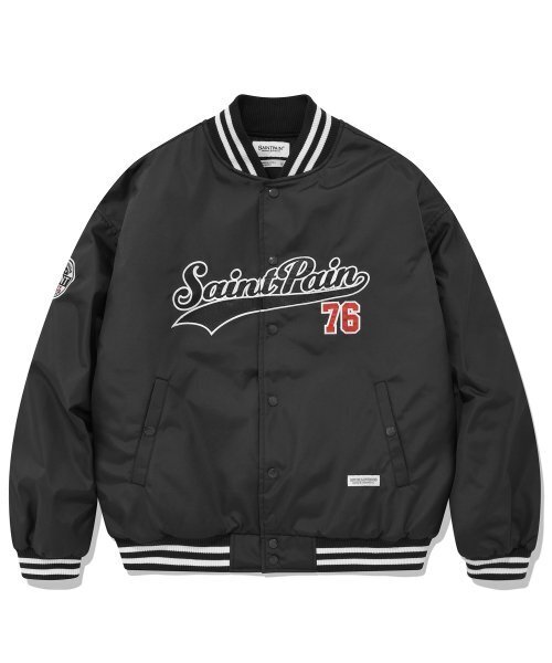 SAINTPAIN(セイントペイン)の「SPチームロゴスタジアムジャケット-ブラック(スタジャン・メンズ・その他・LARGE/MEDIUM/SMALL)」の1枚目の写真