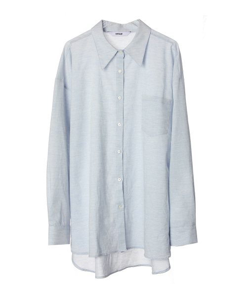 UNTAGE（アンテージ）の「オーバーサイズリネンシャツ[ブルー(ユニセックス)]_UTS-SS20（シャツ/ブラウス・メンズ・その他・FREE）」の4枚目の写真