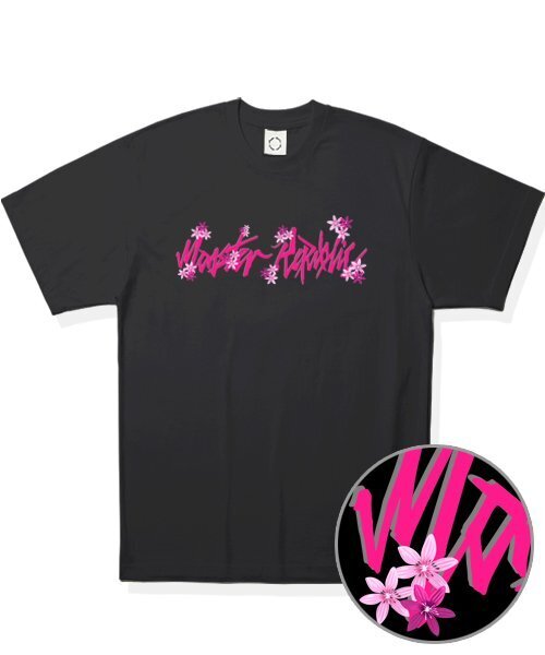 MONSTER REPUBLIC(モンスターリパブリック)の「ムーブメントベーシックフラワーピンクTシャツブラック(Tシャツ/カットソー・レディース・その他・LARGE/MEDIUM/SMALL/X-LARGE)」の3枚目の写真