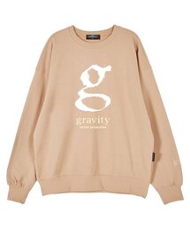 シグニチャーグラビティオーバーサイズドロップショルダーマンツーマン_ピーチ