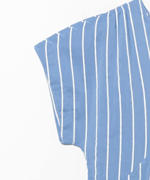 NE QUITTEZ PAS!（ヌキテパ）の「【別注】ne Quittez pas / ボイル ストライプ フレンチスリーブ ワンピース（ワンピース・レディース・チャコールグレー/ブルー・ONE SIZE）」の19枚目の写真