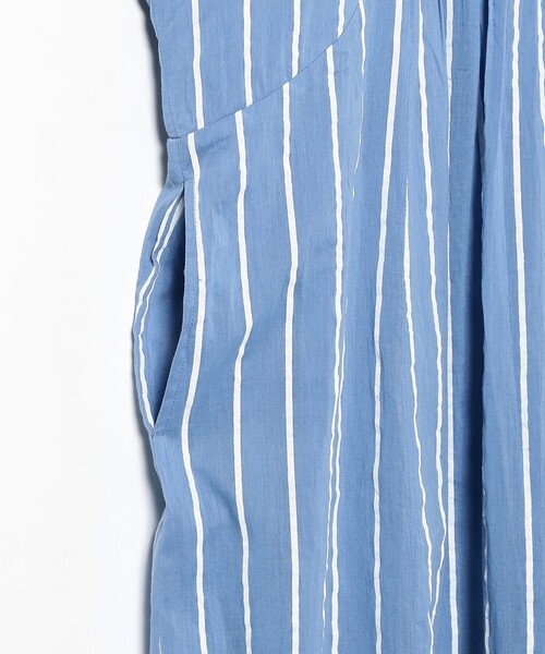 NE QUITTEZ PAS!（ヌキテパ）の「【別注】ne Quittez pas / ボイル ストライプ フレンチスリーブ ワンピース（ワンピース・レディース・チャコールグレー/ブルー・ONE SIZE）」の20枚目の写真