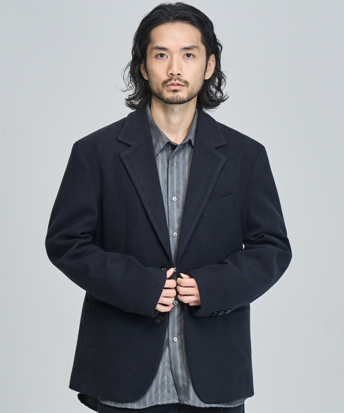 PRAIRIE(KR)（プレーリー）の「ウールリラックスドフィットブレザー (ダークネイビー)（テーラードジャケット・メンズ・ブラック/ダークネイビー・LARGE/SMALL/MEDIUM）」の3枚目の写真