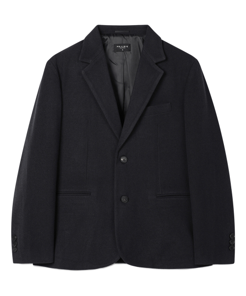 PRAIRIE(KR)（プレーリー）の「ウールリラックスドフィットブレザー (ダークネイビー)（テーラードジャケット・メンズ・ブラック/ダークネイビー・LARGE/SMALL/MEDIUM）」の6枚目の写真