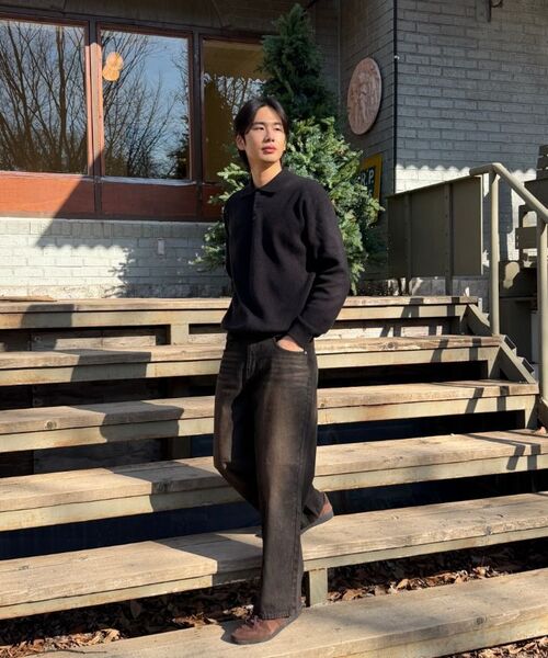 EXCONTAINER(エックスコンテナ)の「ヴィンテージウォッシュワイドデニムパンツ (サンドブラウン)(デニムパンツ・メンズ・その他・X-LARGE/LARGE/MEDIUM/SMALL)」の3枚目の写真