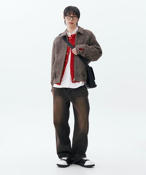EXCONTAINER(エックスコンテナ)の「ヴィンテージウォッシュワイドデニムパンツ (サンドブラウン)(デニムパンツ・メンズ・その他・X-LARGE/LARGE/MEDIUM/SMALL)」の4枚目の写真
