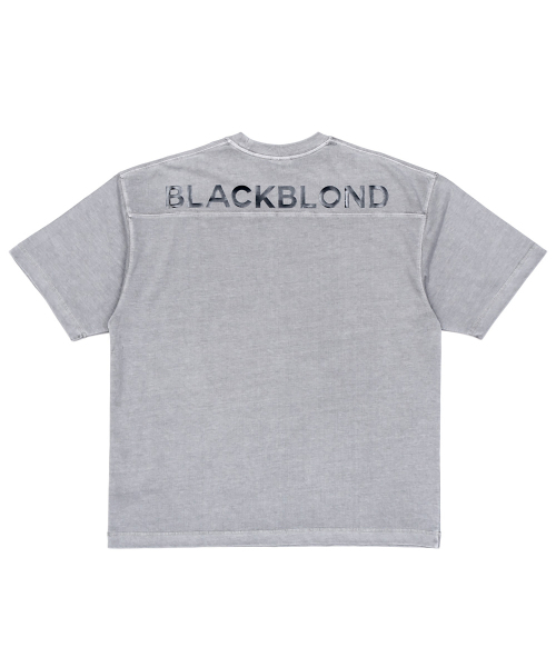 BLACK BLOND(ブラック ブロンド)の「ビビディ ヒドゥンスローガン ピグメント 半袖Tシャツ (グレー)(Tシャツ/カットソー・レディース・その他・MEDIUM/LARGE/X-LARGE)」の2枚目の写真